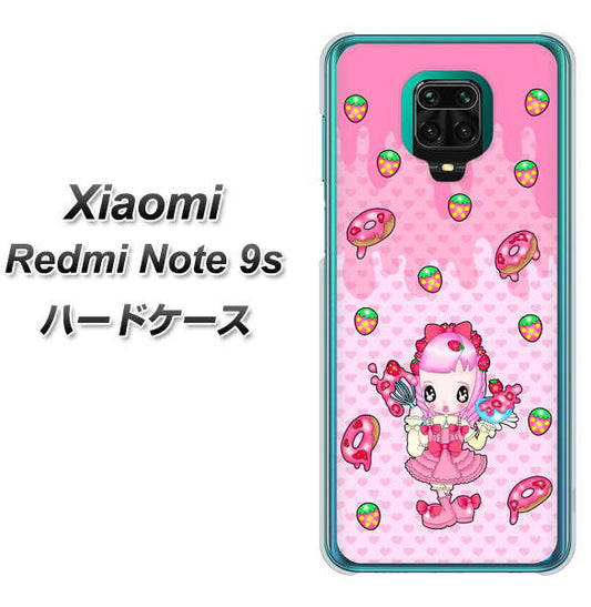 Xiaomi(シャオミ)Redmi Note 9s 高画質仕上げ 背面印刷 ハードケース【AG816 ストロベリードーナツ(水玉ピンク)】