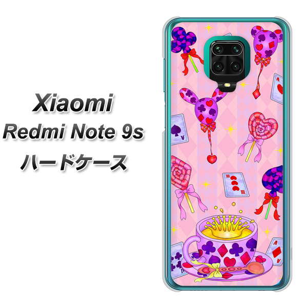 Xiaomi(シャオミ)Redmi Note 9s 高画質仕上げ 背面印刷 ハードケース【AG817 トランプティー(ピンク)】