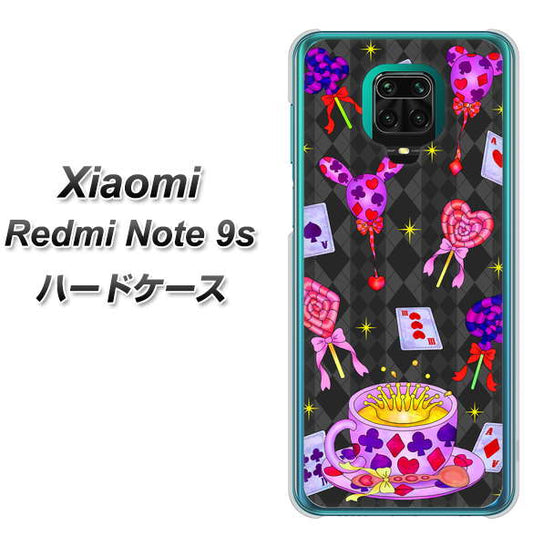Xiaomi(シャオミ)Redmi Note 9s 高画質仕上げ 背面印刷 ハードケース【AG818 トランプティー(黒)】
