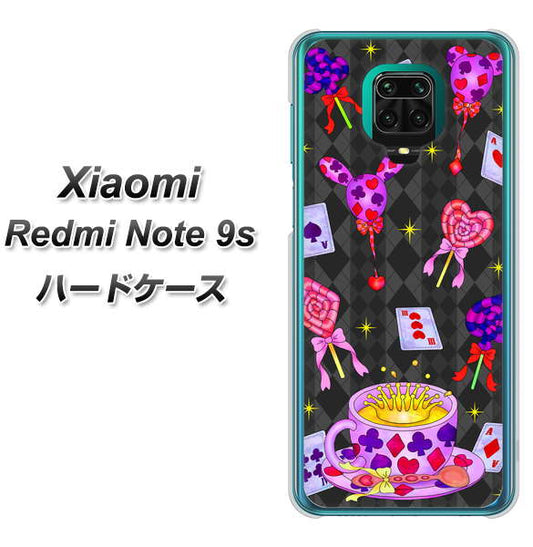 Xiaomi（シャオミ）Redmi Note 9s 高画質仕上げ 背面印刷 ハードケース【AG818 トランプティー（黒）】