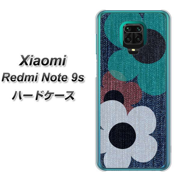 Xiaomi(シャオミ)Redmi Note 9s 高画質仕上げ 背面印刷 ハードケース【EK869 ルーズフラワーinデニム風】