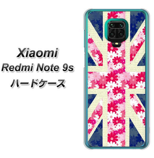 Xiaomi(シャオミ)Redmi Note 9s 高画質仕上げ 背面印刷 ハードケース【EK894 ユニオンジャックフラワー】