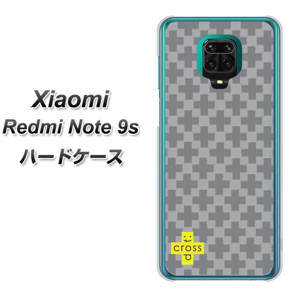 Xiaomi(シャオミ)Redmi Note 9s 高画質仕上げ 背面印刷 ハードケース【IB900 クロスドット_グレー】