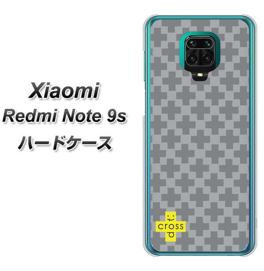 Xiaomi(シャオミ)Redmi Note 9s 高画質仕上げ 背面印刷 ハードケース【IB900 クロスドット_グレー】