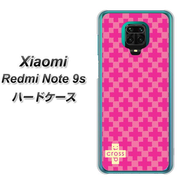 Xiaomi(シャオミ)Redmi Note 9s 高画質仕上げ 背面印刷 ハードケース【IB901 クロスドット_ピンク】