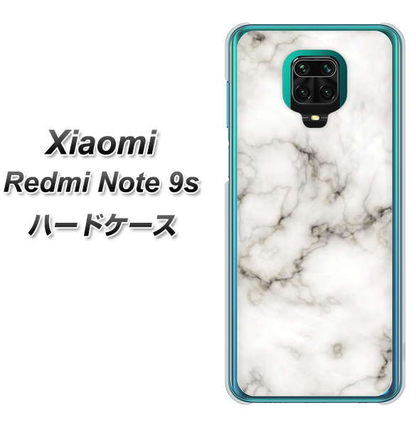 Xiaomi(シャオミ)Redmi Note 9s 高画質仕上げ 背面印刷 ハードケース【KM871 大理石WH】