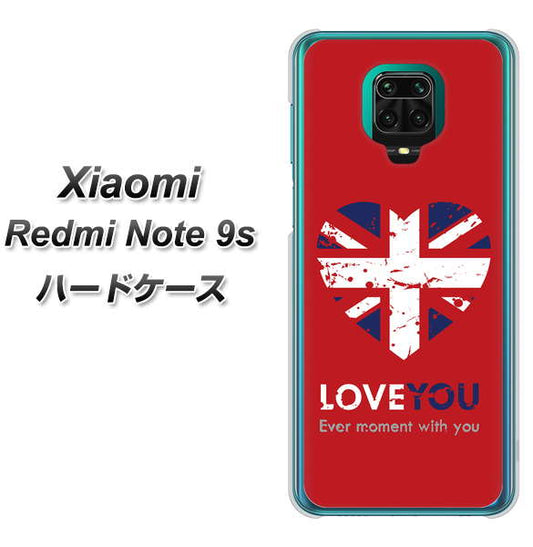 Xiaomi(シャオミ)Redmi Note 9s 高画質仕上げ 背面印刷 ハードケース【SC804 ユニオンジャック ハートビンテージレッド】