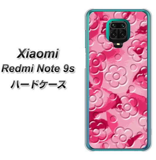 Xiaomi（シャオミ）Redmi Note 9s 高画質仕上げ 背面印刷 ハードケース【SC847 フラワーヴェルニ花濃いピンク（ローズアンディアン）】
