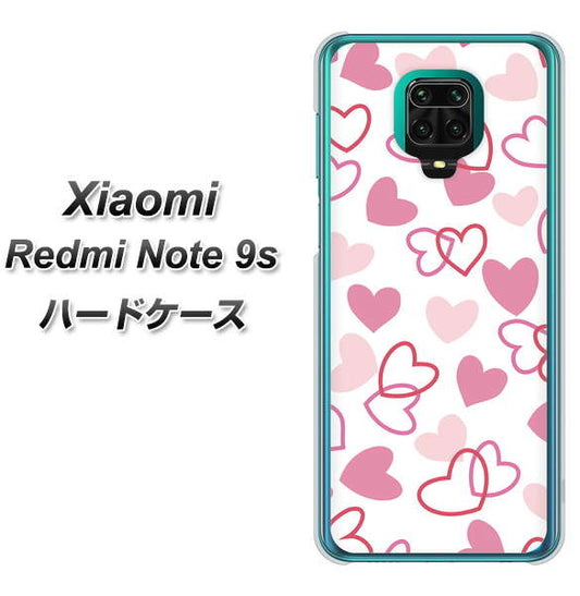 Xiaomi(シャオミ)Redmi Note 9s 高画質仕上げ 背面印刷 ハードケース【VA929 ハートがいっぱい ピンク】