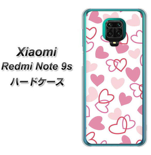 Xiaomi（シャオミ）Redmi Note 9s 高画質仕上げ 背面印刷 ハードケース【VA929 ハートがいっぱい ピンク】