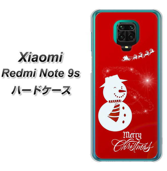 Xiaomi(シャオミ)Redmi Note 9s 高画質仕上げ 背面印刷 ハードケース【XA802 ウインク雪だるま】