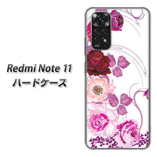 Redmi Note 11 高画質仕上げ 背面印刷 ハードケース【116 ６月のバラ】