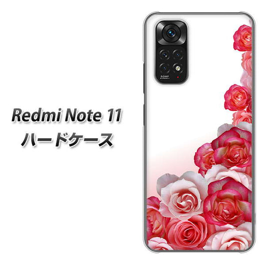 Redmi Note 11 高画質仕上げ 背面印刷 ハードケース【299 薔薇の壁】