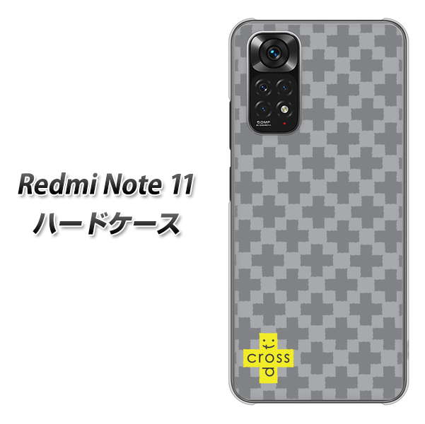 Redmi Note 11 高画質仕上げ 背面印刷 ハードケース【IB900 クロスドット_グレー】