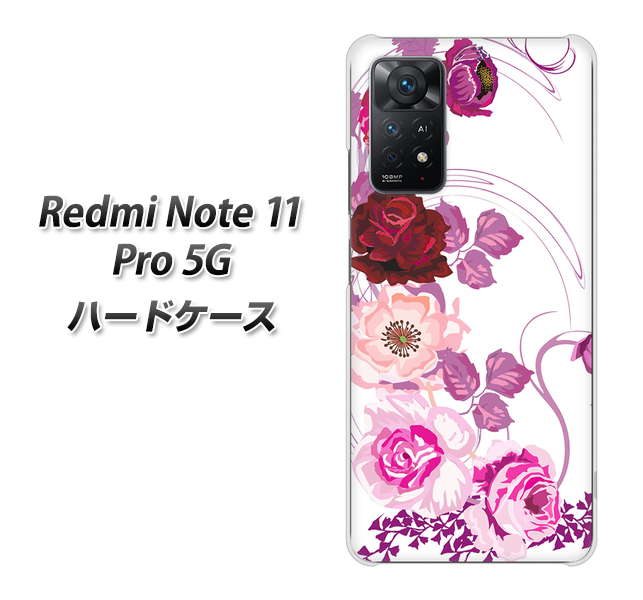 Redmi Note 11 Pro 5G 高画質仕上げ 背面印刷 ハードケース【116 6月のバラ】