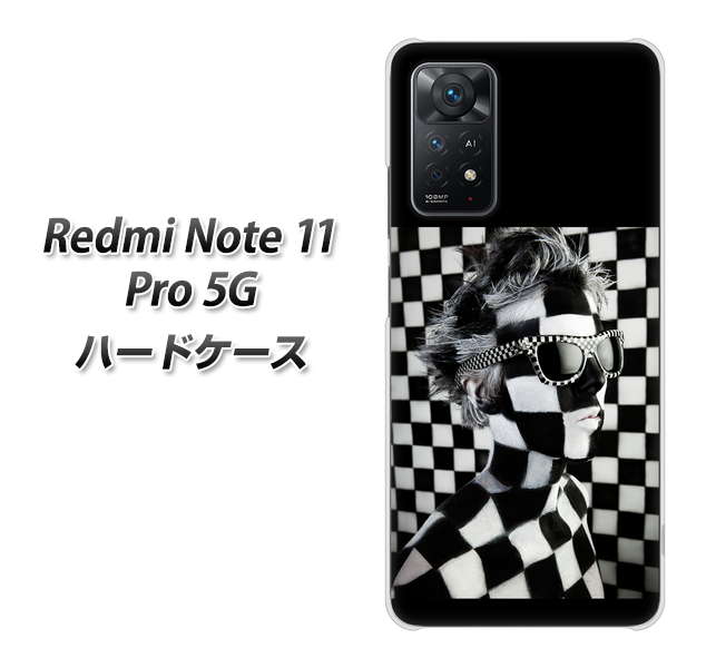 Redmi Note 11 Pro 5G 高画質仕上げ 背面印刷 ハードケース【357 bk&wh】