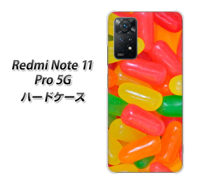 Redmi Note 11 Pro 5G 高画質仕上げ 背面印刷 ハードケース【449 ジェリービーンズ】