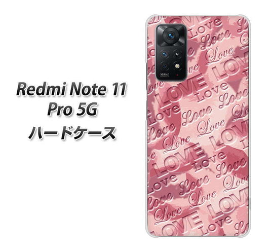 Redmi Note 11 Pro 5G 高画質仕上げ 背面印刷 ハードケース【SC844 フラワーヴェルニLOVE(ローズヴェルール)】