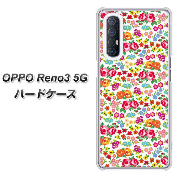 SoftBank OPPO Reno3 5G 高画質仕上げ 背面印刷 ハードケース【777 マイクロリバティプリントWH】