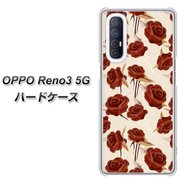 SoftBank OPPO Reno3 5G 高画質仕上げ 背面印刷 ハードケース【1157 クラシックローズ】