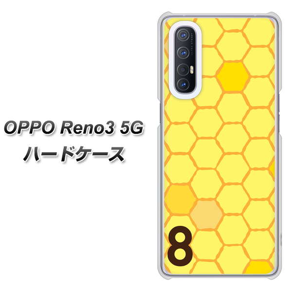 SoftBank OPPO Reno3 5G 高画質仕上げ 背面印刷 ハードケース【IB913 はちの巣】