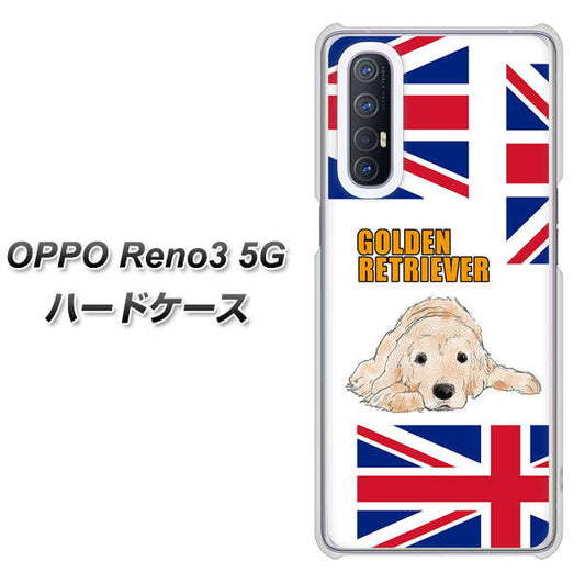 SoftBank OPPO Reno3 5G 高画質仕上げ 背面印刷 ハードケース【YD825 ゴールデンレトリバー01】