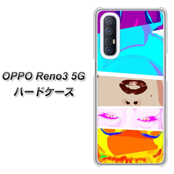 SoftBank OPPO Reno3 5G 高画質仕上げ 背面印刷 ハードケース【YJ211 マリリンモンローデザイン(D)】