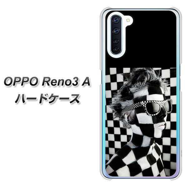 SIMフリー OPPO Reno3 A 高画質仕上げ 背面印刷 ハードケース【357 bk&wh】