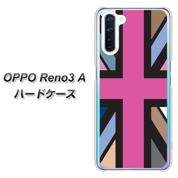SIMフリー OPPO Reno3 A 高画質仕上げ 背面印刷 ハードケース【507 ユニオンジャック デスカラー】