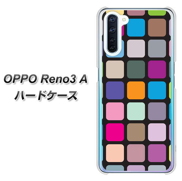 SIMフリー OPPO Reno3 A 高画質仕上げ 背面印刷 ハードケース【509 カラースクエア】