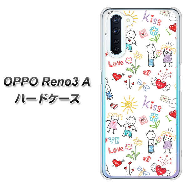 SIMフリー OPPO Reno3 A 高画質仕上げ 背面印刷 ハードケース【710 カップル】