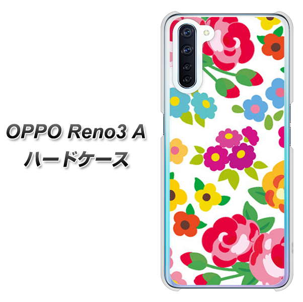 SIMフリー OPPO Reno3 A 高画質仕上げ 背面印刷 ハードケース【776 5月のフラワーガーデン】