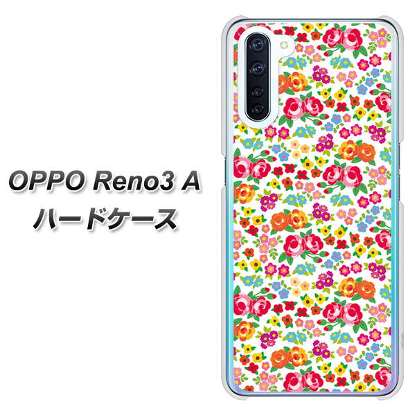 SIMフリー OPPO Reno3 A 高画質仕上げ 背面印刷 ハードケース【777 マイクロリバティプリントWH】