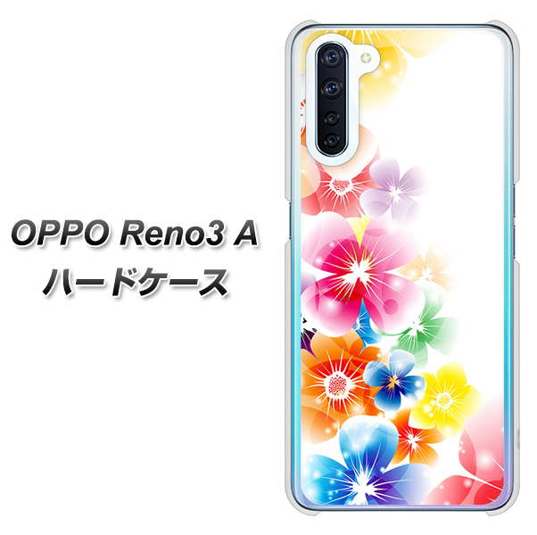 SIMフリー OPPO Reno3 A 高画質仕上げ 背面印刷 ハードケース【1209 光と花】