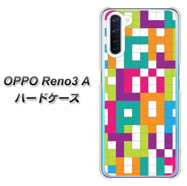 SIMフリー OPPO Reno3 A 高画質仕上げ 背面印刷 ハードケース【IB916 ブロックアルファベット】
