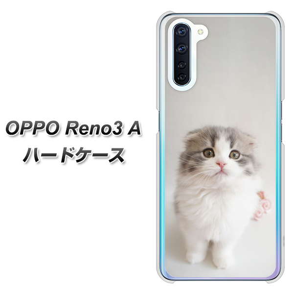 SIMフリー OPPO Reno3 A 高画質仕上げ 背面印刷 ハードケース【VA803 まっていますネコ】