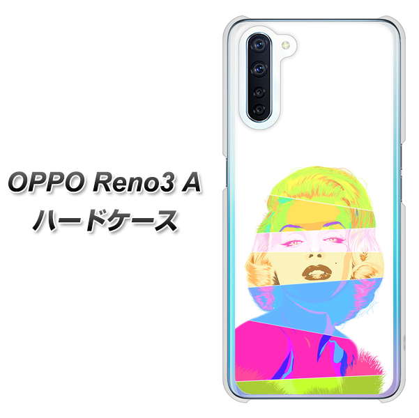 SIMフリー OPPO Reno3 A 高画質仕上げ 背面印刷 ハードケース【YJ208 マリリンモンローデザイン(A)】