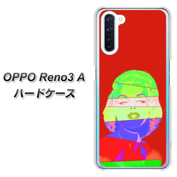 SIMフリー OPPO Reno3 A 高画質仕上げ 背面印刷 ハードケース【YJ209 マリリンモンローデザイン(B)】