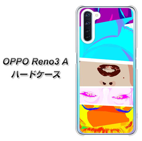 SIMフリー OPPO Reno3 A 高画質仕上げ 背面印刷 ハードケース【YJ211 マリリンモンローデザイン(D)】