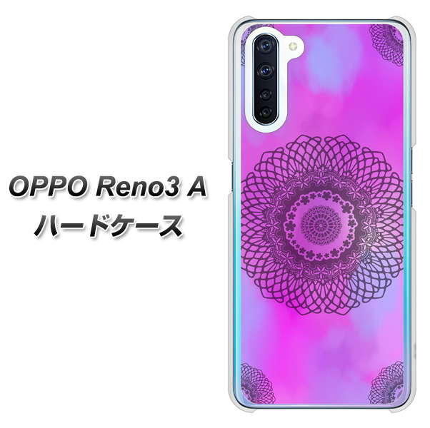 SIMフリー OPPO Reno3 A 高画質仕上げ 背面印刷 ハードケース【YJ344 レース】