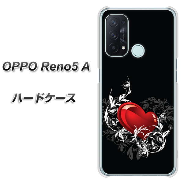 SIMフリー オッポ Reno5 A 高画質仕上げ 背面印刷 ハードケース【032 クリスタルハート】