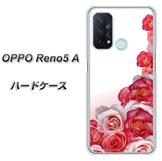 SIMフリー オッポ Reno5 A 高画質仕上げ 背面印刷 ハードケース【299 薔薇の壁】