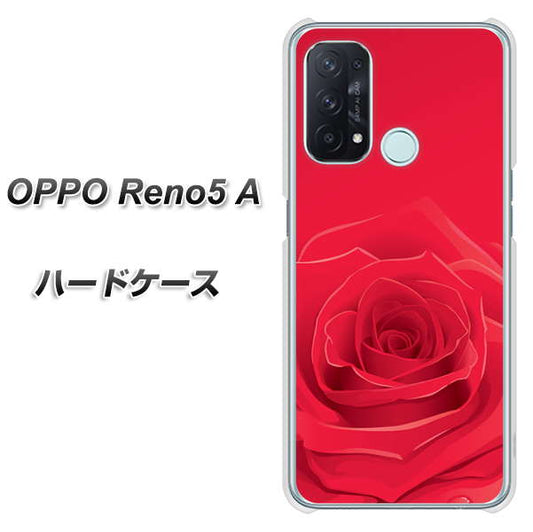SIMフリー オッポ Reno5 A 高画質仕上げ 背面印刷 ハードケース【395 赤いバラ】
