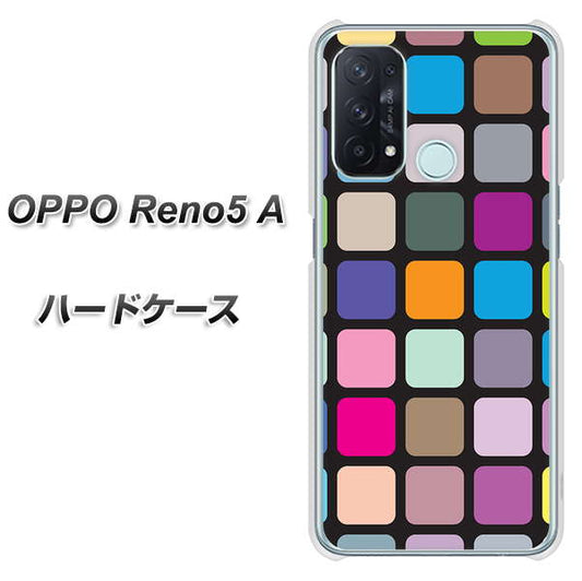 SIMフリー オッポ Reno5 A 高画質仕上げ 背面印刷 ハードケース【509 カラースクエア】