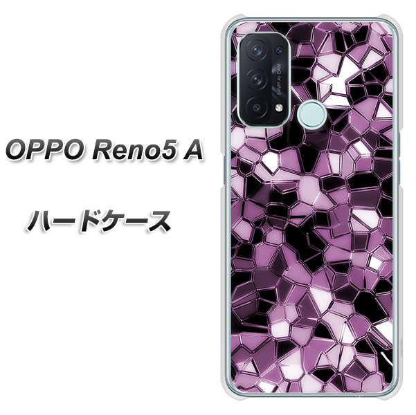 SIMフリー オッポ Reno5 A 高画質仕上げ 背面印刷 ハードケース【EK837 テクニカルミラーパープル】