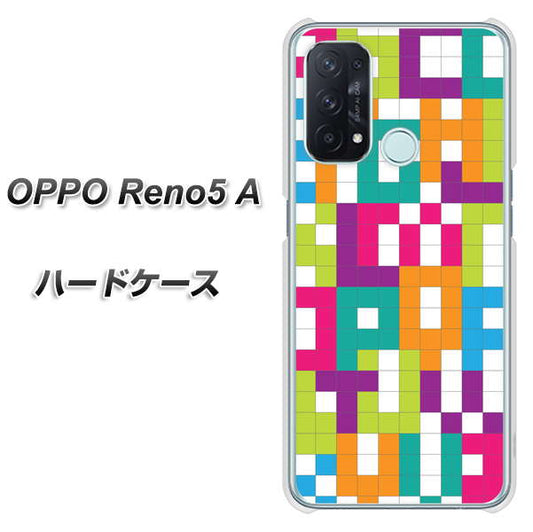 SIMフリー オッポ Reno5 A 高画質仕上げ 背面印刷 ハードケース【IB916  ブロックアルファベット】