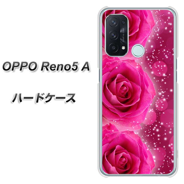 SIMフリー オッポ Reno5 A 高画質仕上げ 背面印刷 ハードケース【VA815 3連のバラ】