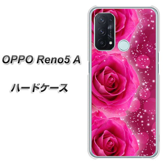 SIMフリー オッポ Reno5 A 高画質仕上げ 背面印刷 ハードケース【VA815 3連のバラ】