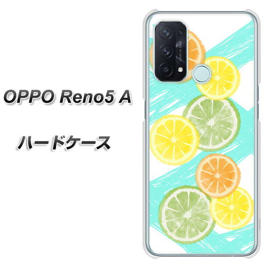 SIMフリー オッポ Reno5 A 高画質仕上げ 背面印刷 ハードケース【YJ183 オレンジライム】