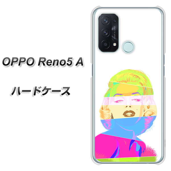 SIMフリー オッポ Reno5 A 高画質仕上げ 背面印刷 ハードケース【YJ208 マリリンモンローデザイン(A)】